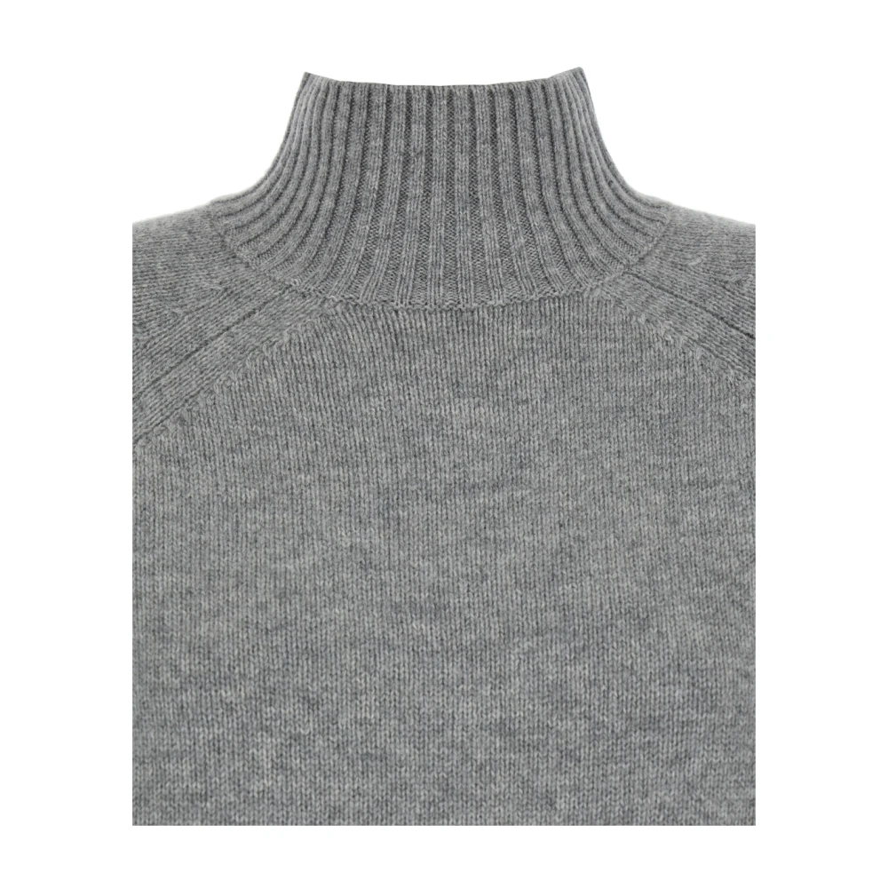 allude Luxe hoge hals kasjmier wollen trui Gray Dames