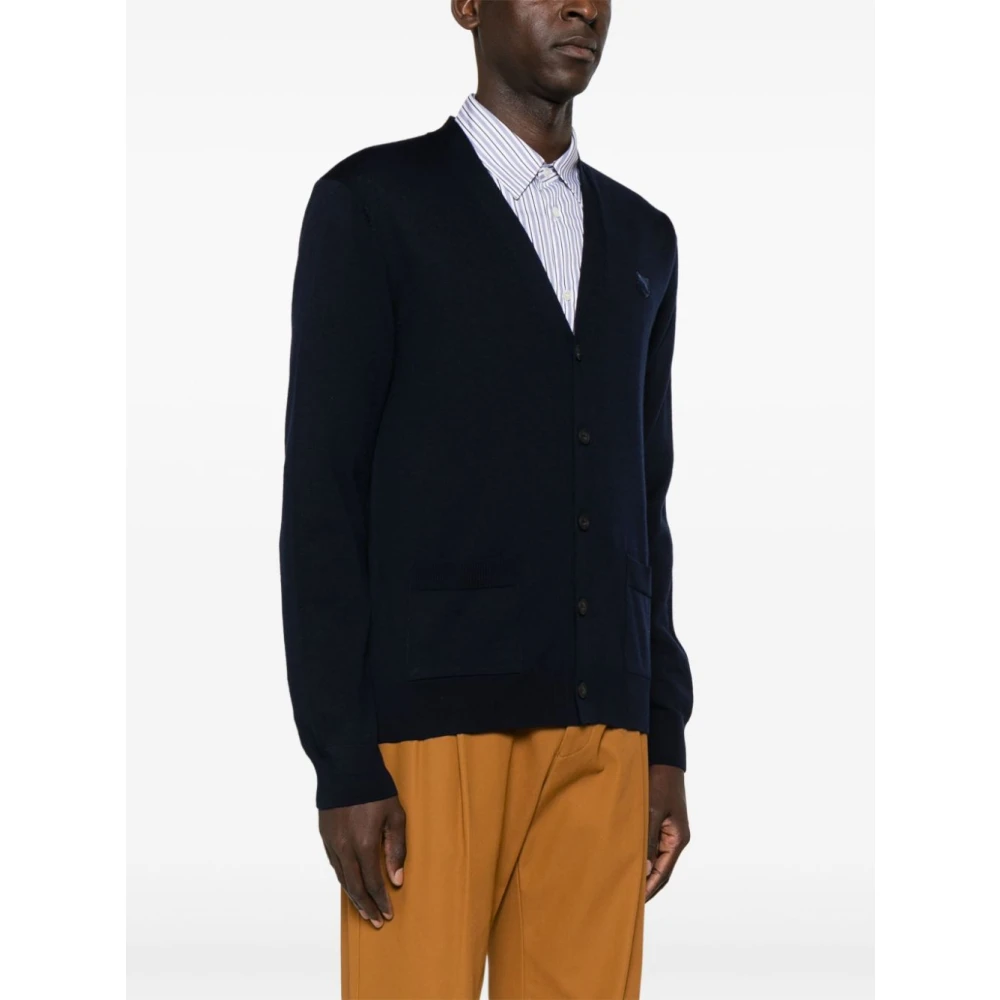 Maison Kitsuné Chillax Fox Navy Blue Vest Blue Heren