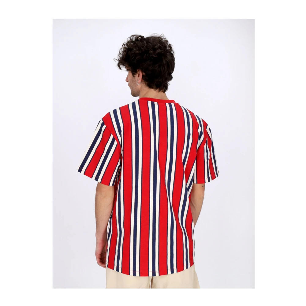 Karl Kani Retro Gestreept T-shirt Rood Wit Multicolor Heren