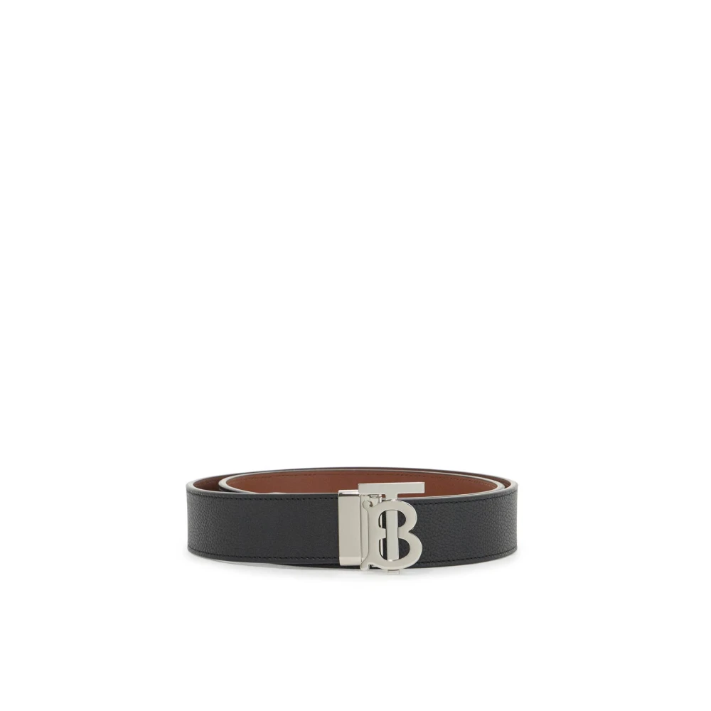 Burberry Omkeerbare leren riem met TB-gesp Brown Heren