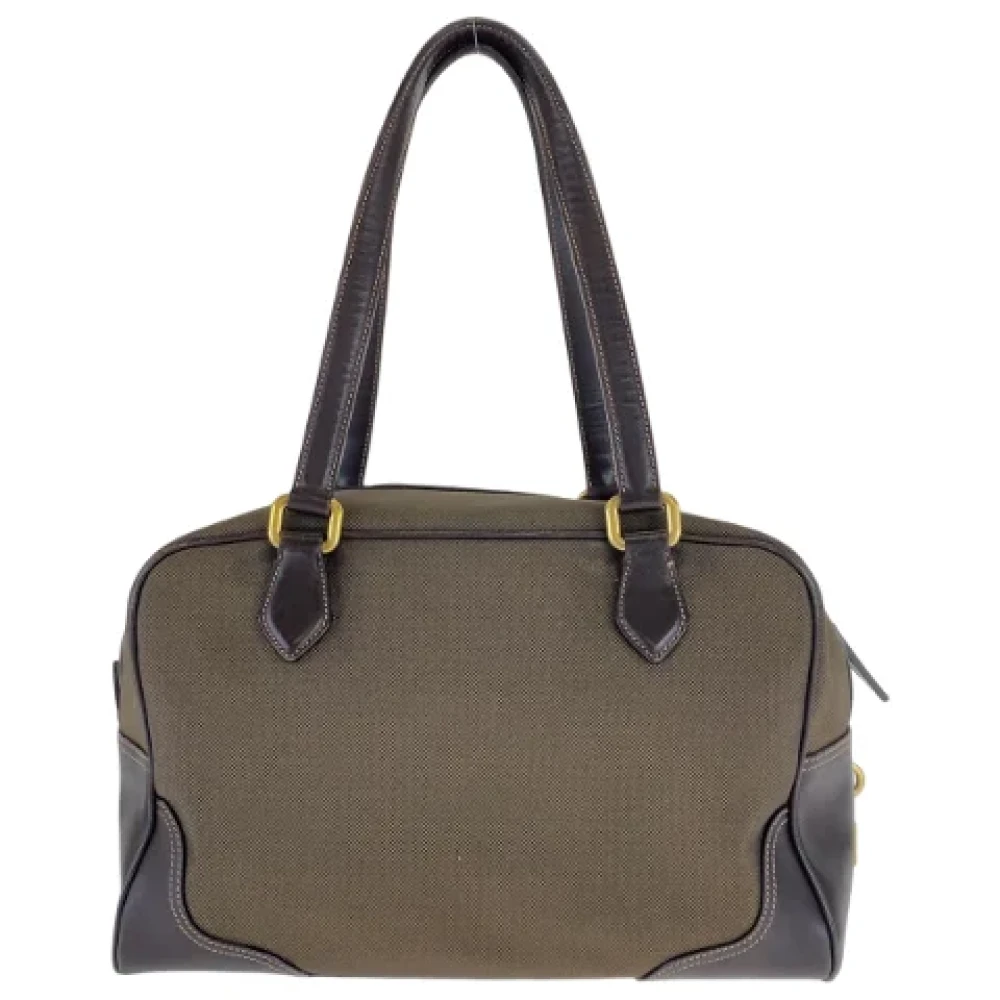 Prada Vintage Pre-owned Canvas prada-bags Brown Dames