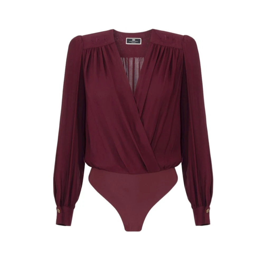 Elisabetta Franchi Stijlvolle Blouse voor Vrouwen Brown Dames