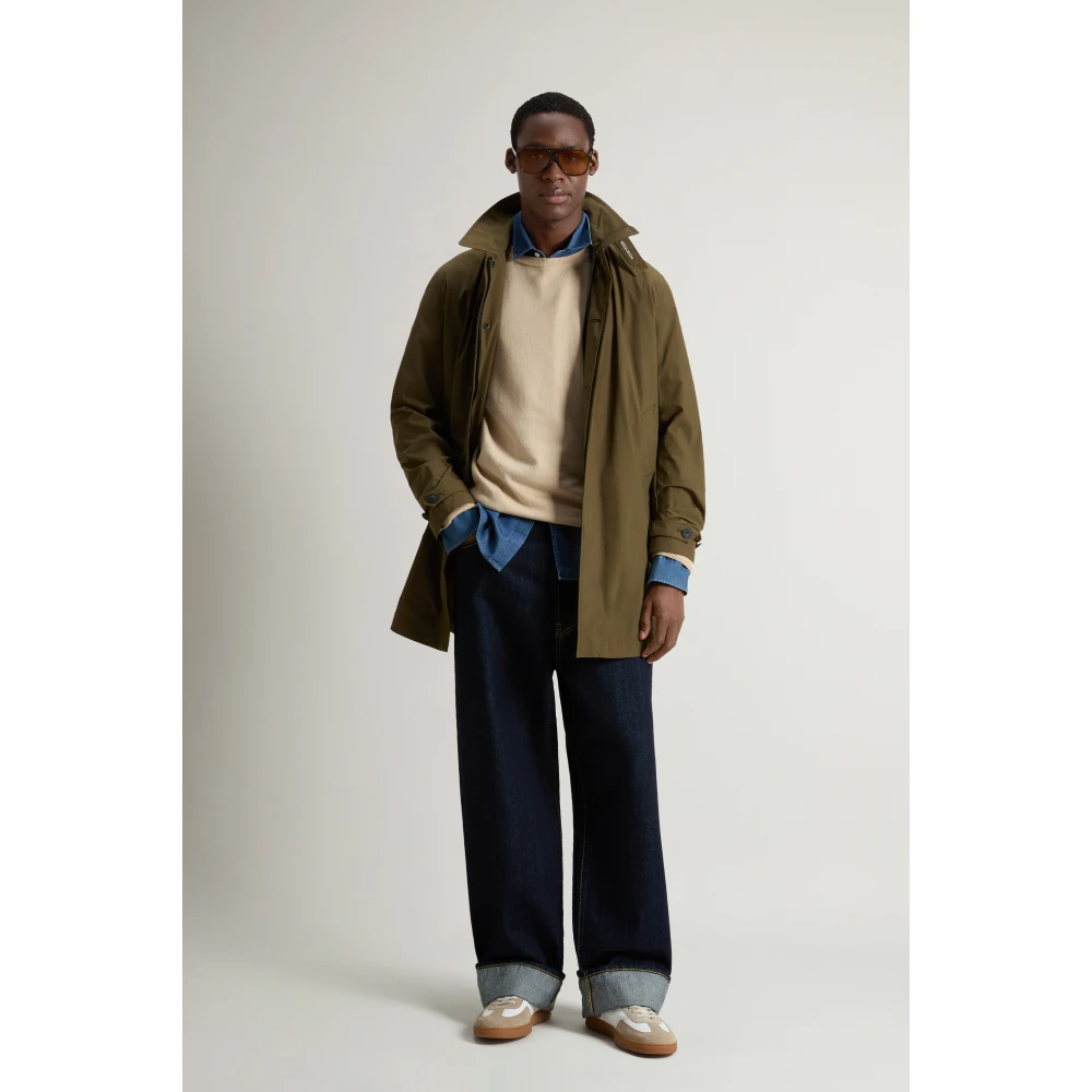 Woolrich Katoenen Crewneck Jersey Sweater Beige Heren