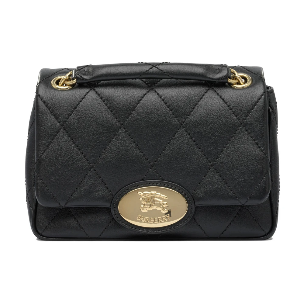 Burberry Women's Black Quilted Leather Crossbody Bag