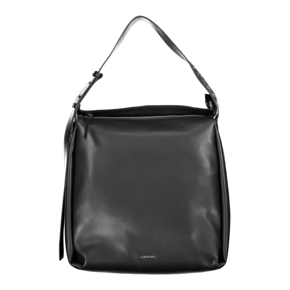 Calvin Klein Zwarte Schoudertas met Verstelbare Band Black Dames