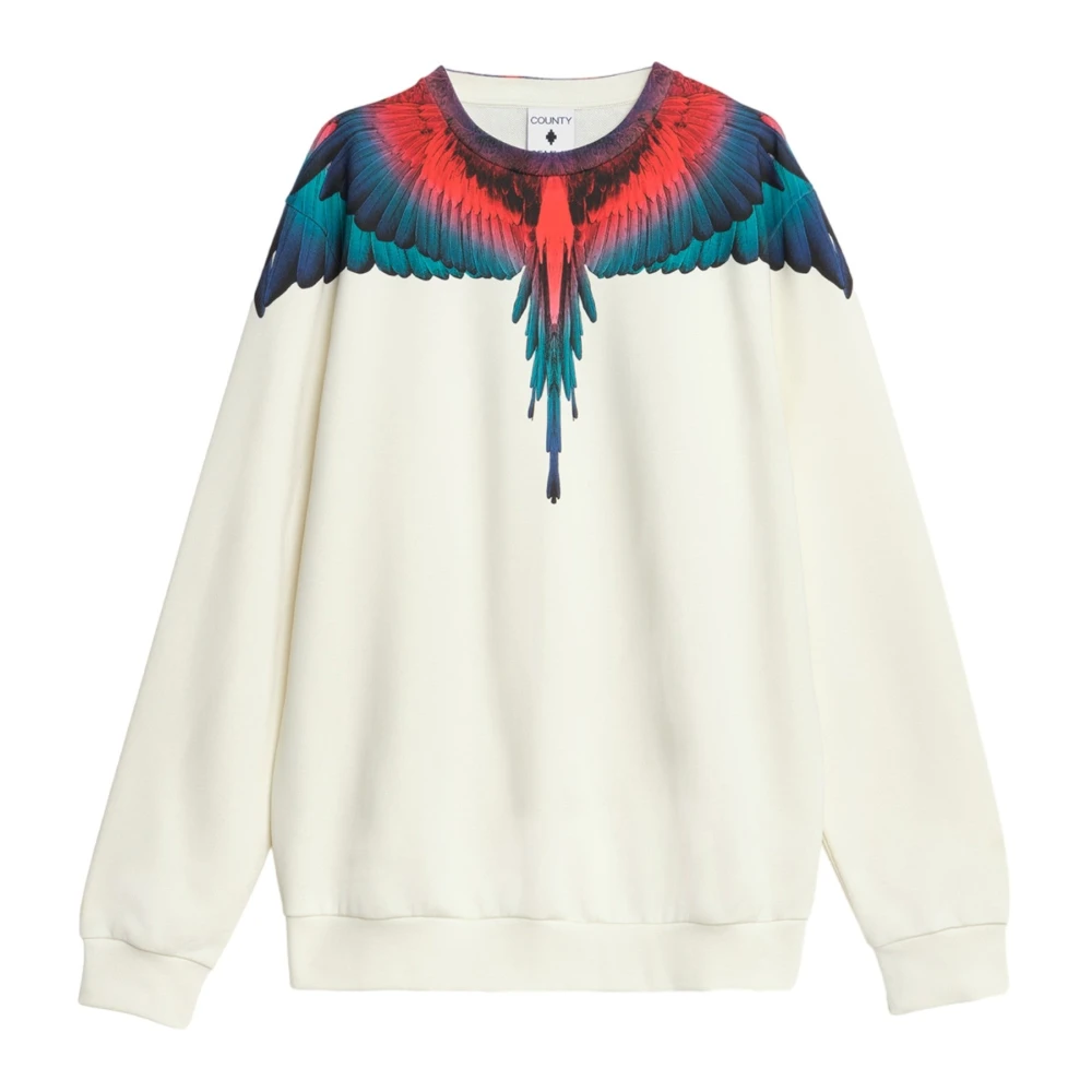 Marcelo Burlon Men's White Sweatshirts, Xl, Sweatshirts