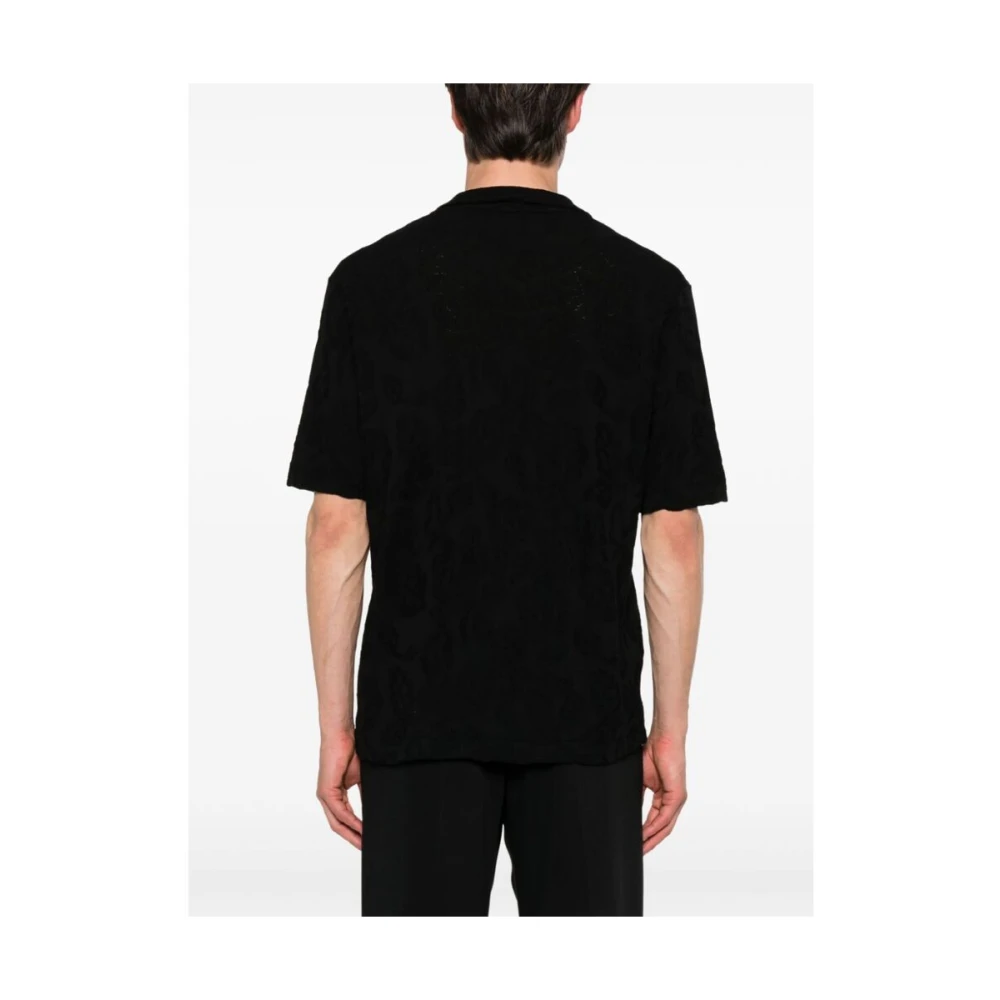 Roberto Collina Short Sleeve Shirts Black Heren