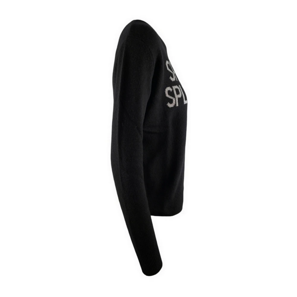 MC2 Saint Barth Zwarte Glanzende Dames Trui Black Dames