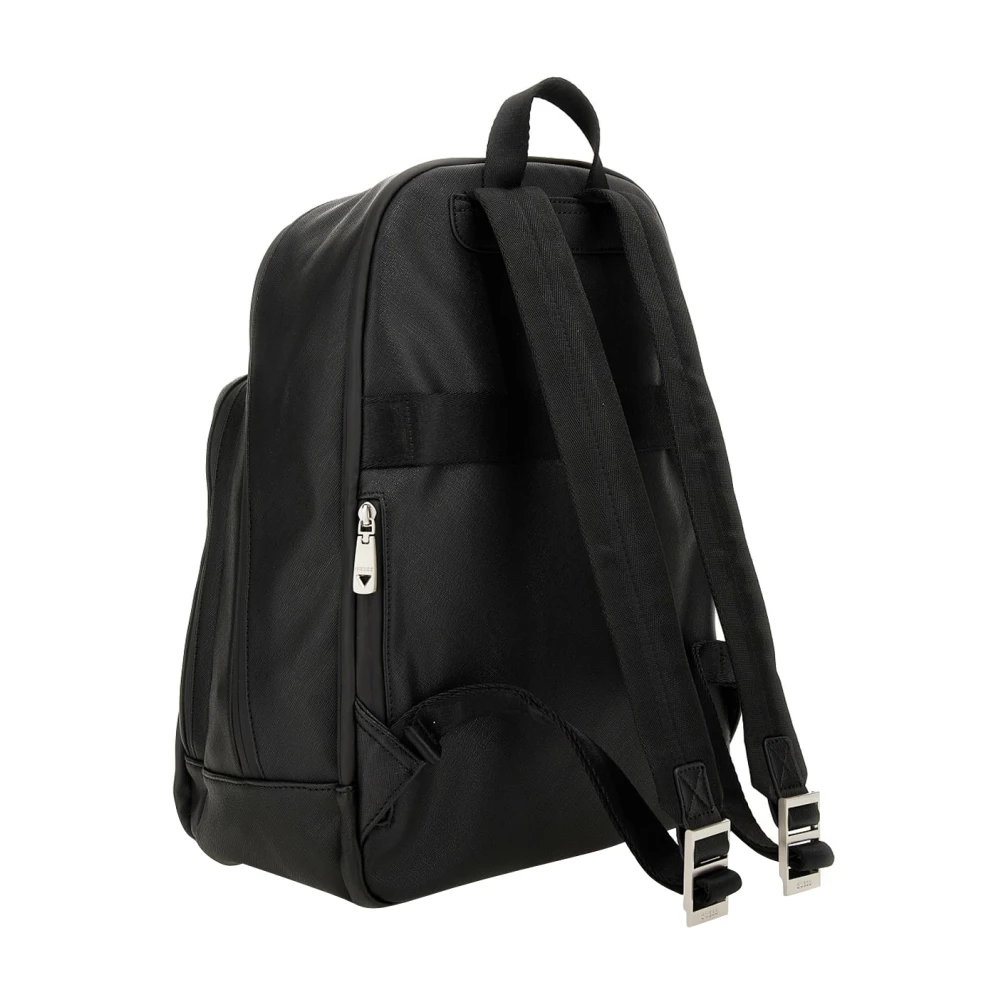 Guess Zwarte Verticale Rits Rugzak Black Heren