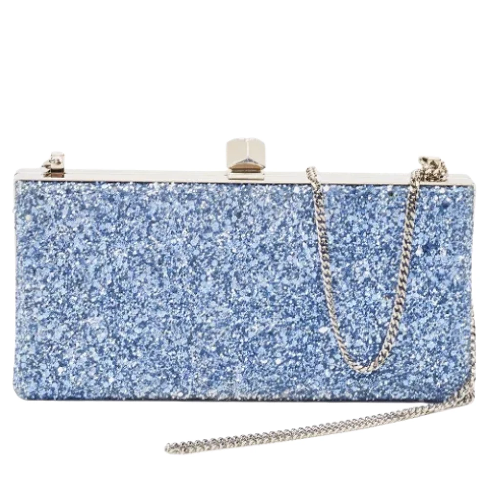 Jimmy Choo Pre-owned Fabric clutches Blue Dames