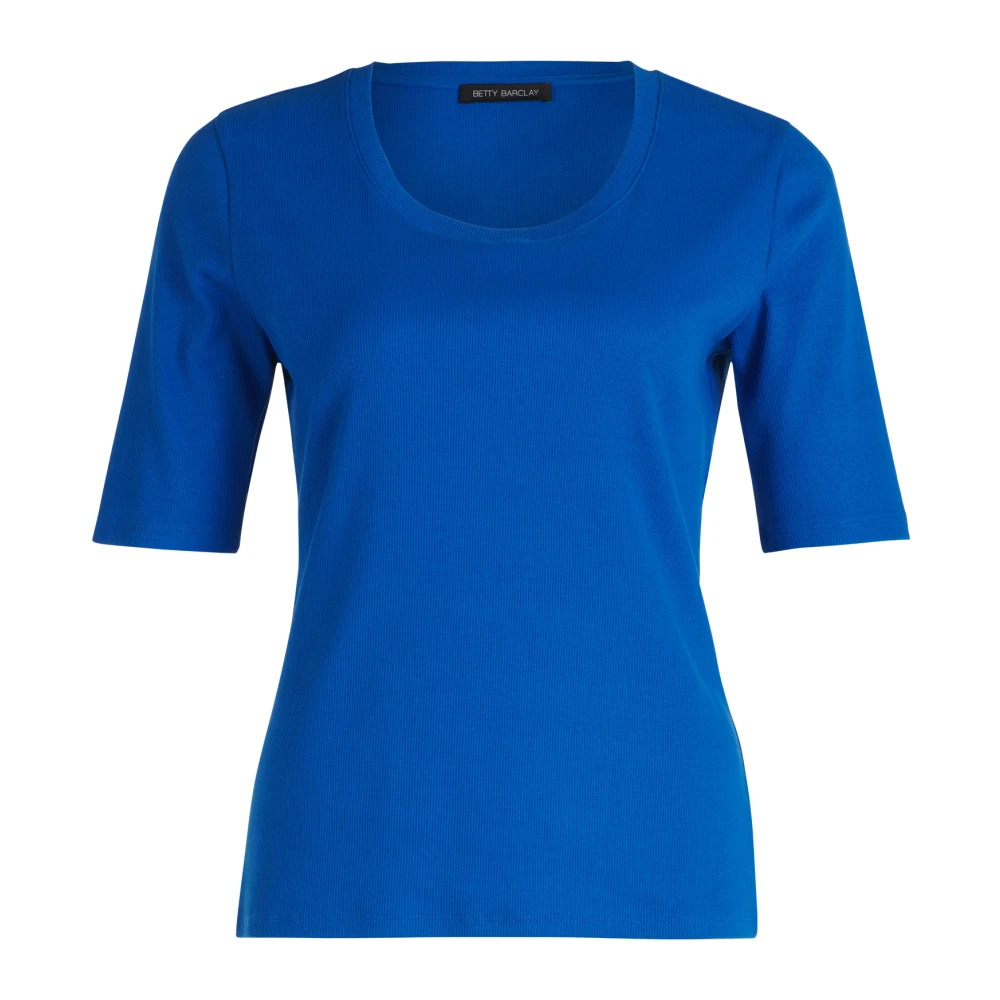 Betty Barclay Geribbeld Basic Shirt Blue Dames