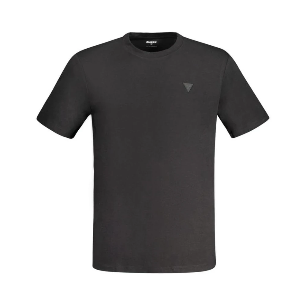 Guess Men's Black Crew Neck Cotton T-Shirt - T-Shirts - 2XL - Tops