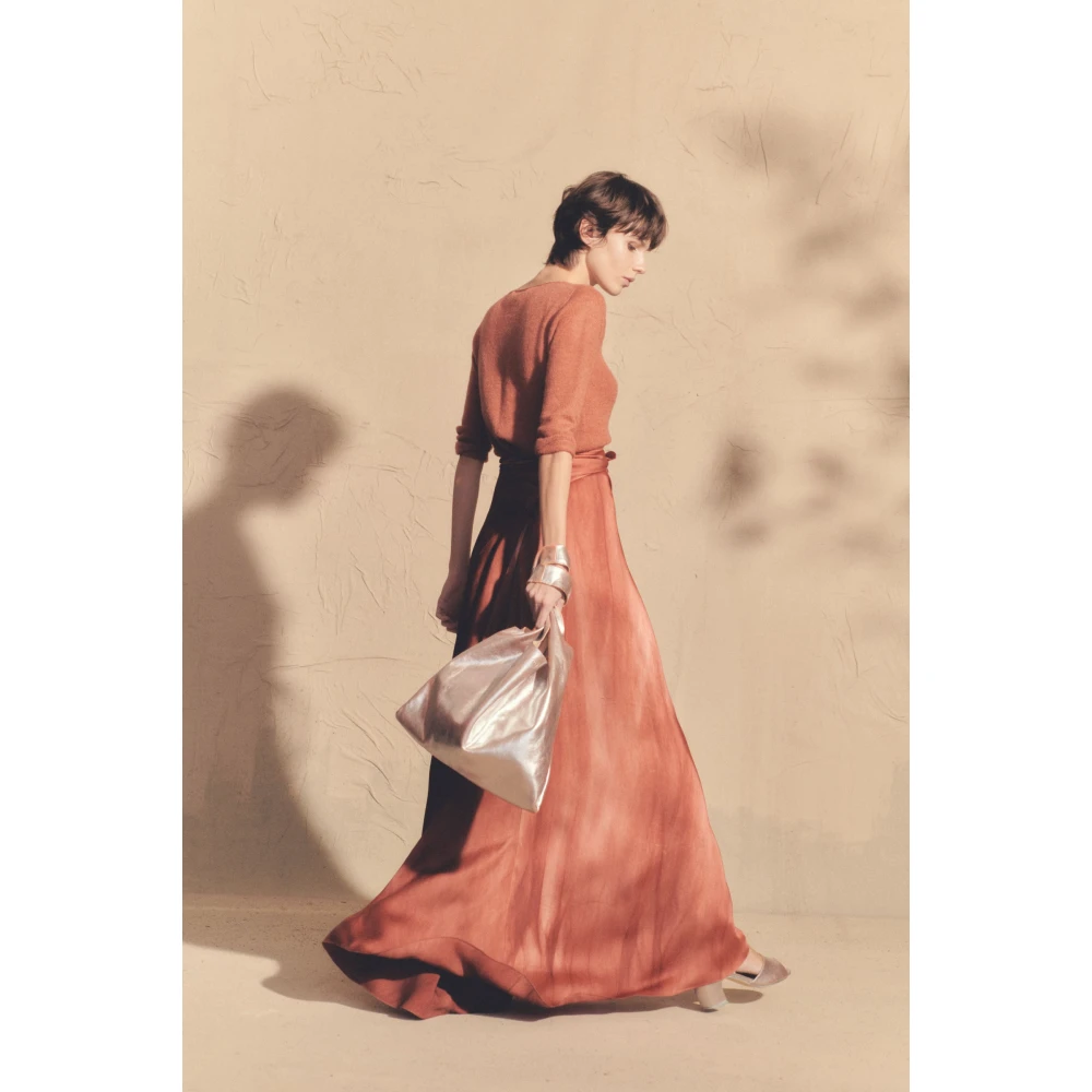 Cortana Alpaca Cashmere Silk Zalm Trui Red Dames