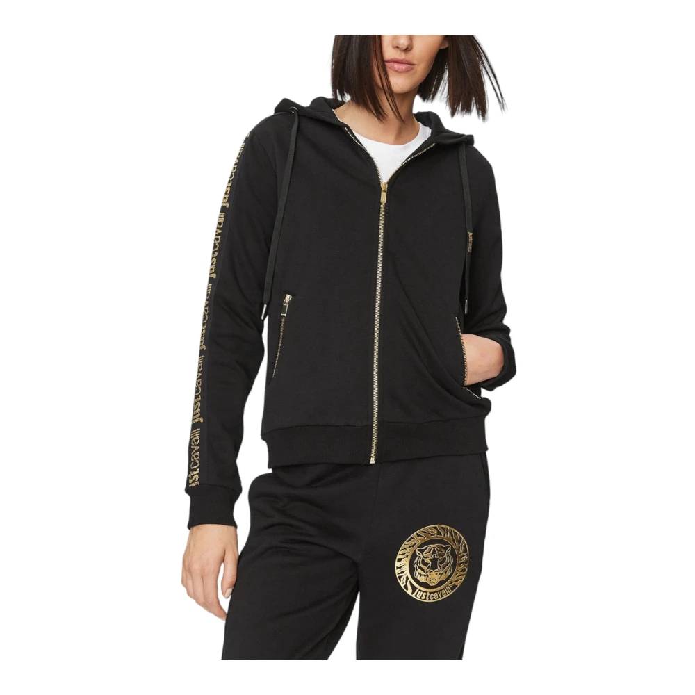 Just Cavalli Zip Hoodie Black Dames