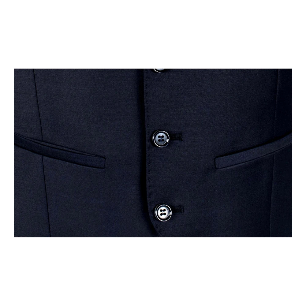 ROY Robson Blauwe Slim Fit Mouwloze Vest Blue Heren