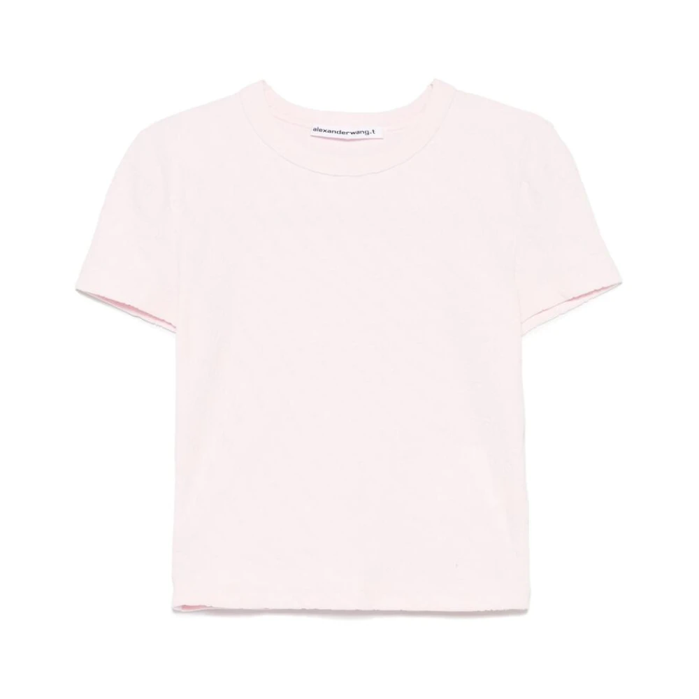 T by Alexander Wang Puderrosa Crew Neck T-shirt Pink, Dam