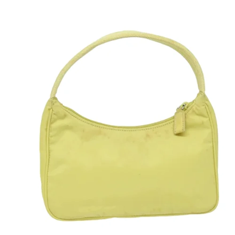 Prada Vintage Pre-owned Nylon pouches Yellow Dames