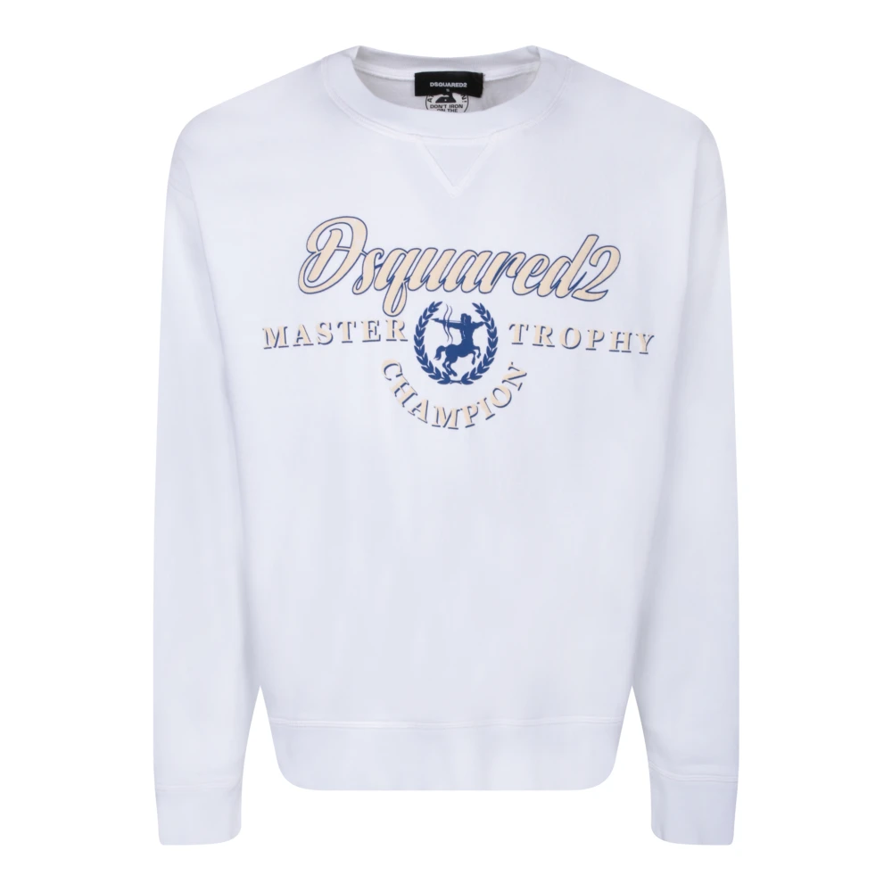 Dsquared2 Men's White Sweatshirt Aw23 Comfort Style