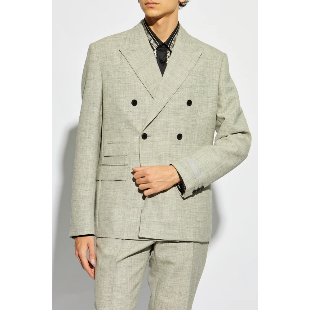 Versace Dubbelbreasted jas Gray Heren