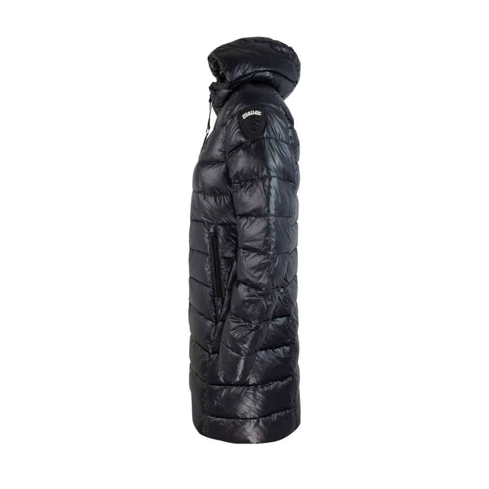 Blauer Zwarte jas met ruitpatroon Black Dames