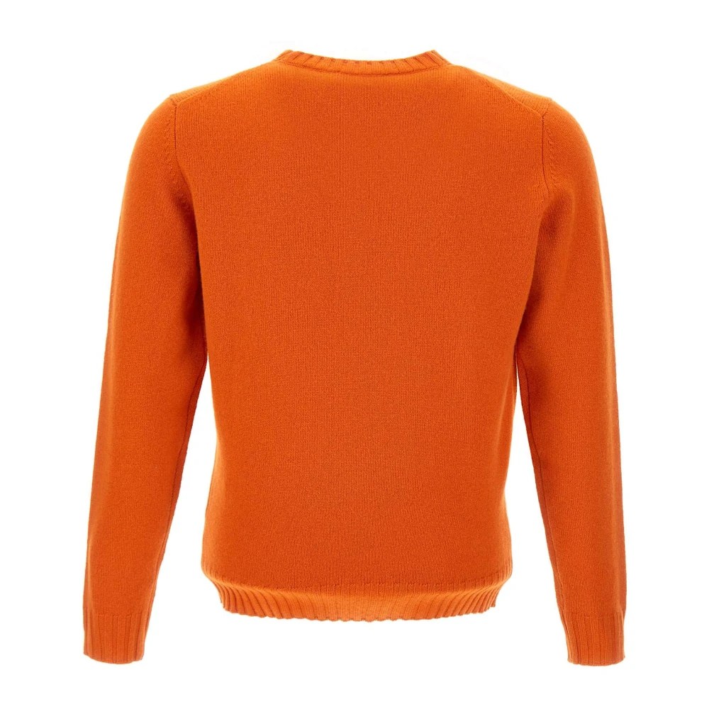 Filippo De Laurentiis Oranje Wol Kasjmier Crew Neck Trui Orange Heren