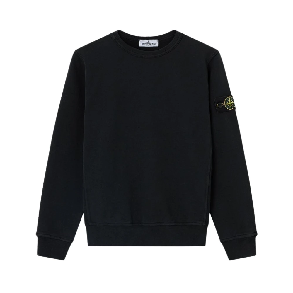 Stone Island , Kids Sweatshirts, Unisex, Black, 14 Y | 164 Cm, Crewneck Sweatshirt