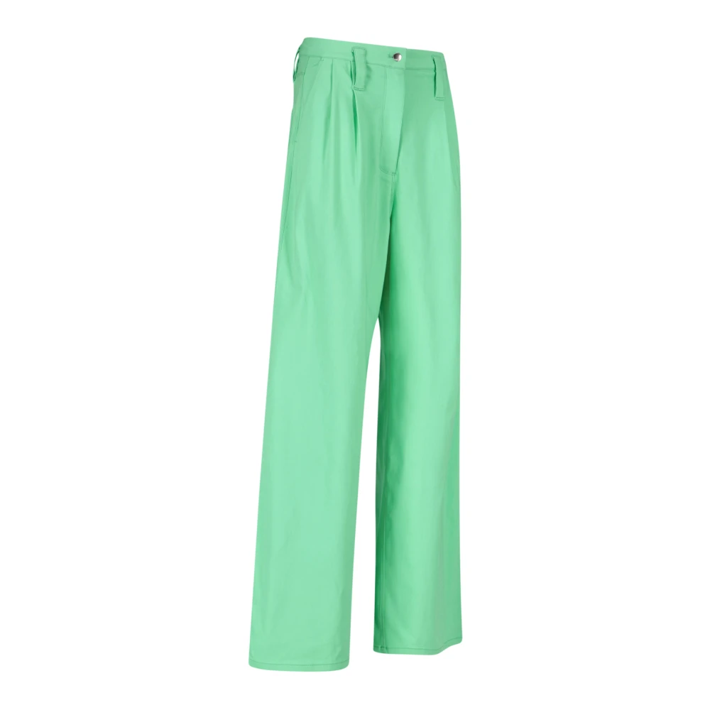 Rotate Birger Christensen Fluo Groene Stretch Viscosemix Broek Green Dames