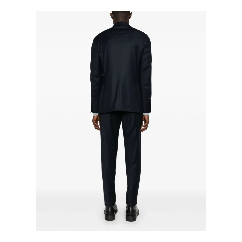 Lardini Blauw Wollen Flanellen Pak Blue Heren