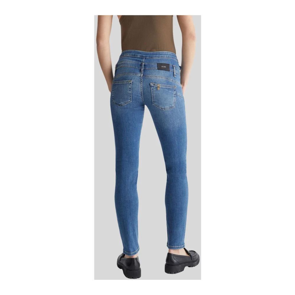 Liu Jo High-waisted Skinny Jeans in Gebruikte Denim Blue Dames