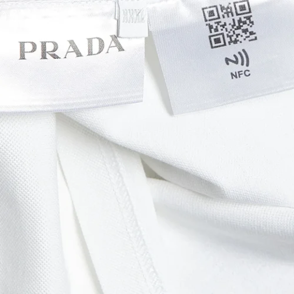 Prada Vintage Pre-owned Cotton tops White Heren