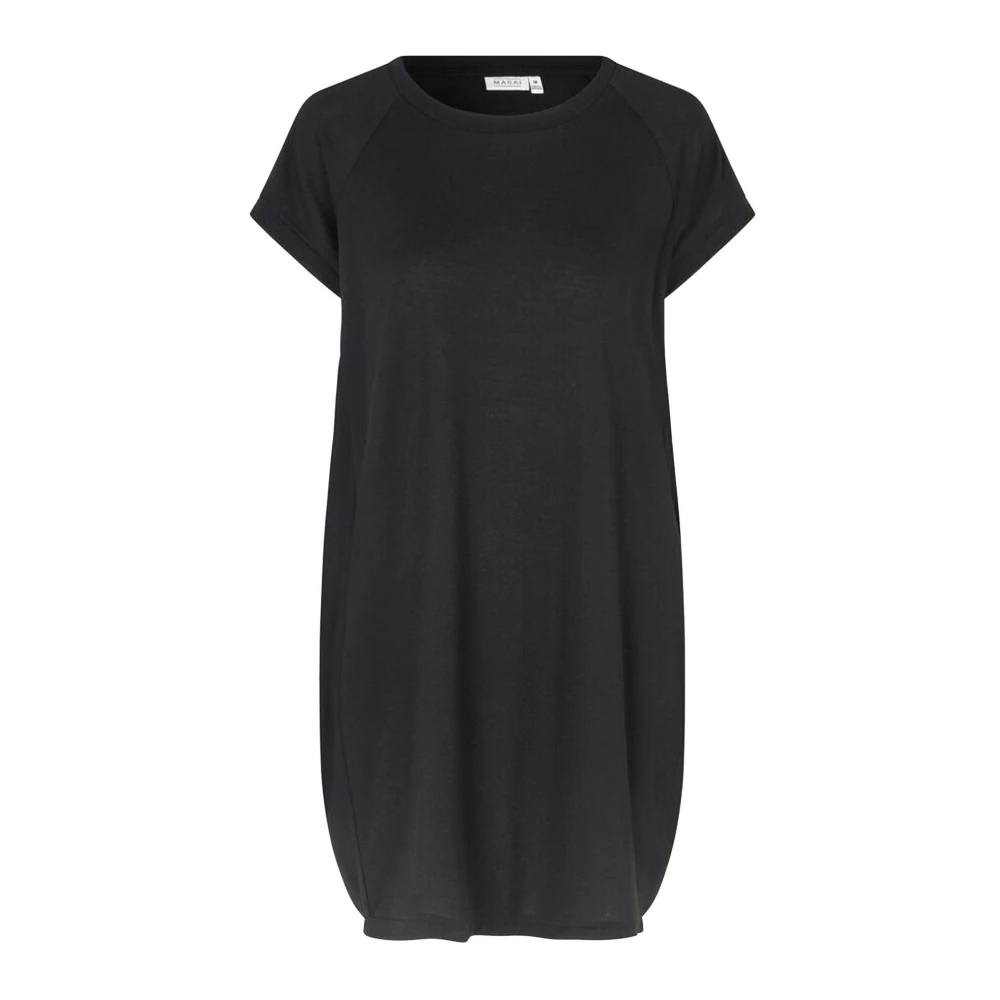 Masai Women's Black Basic Tunic Dress - Midi Dresses - 2XL - Dresses