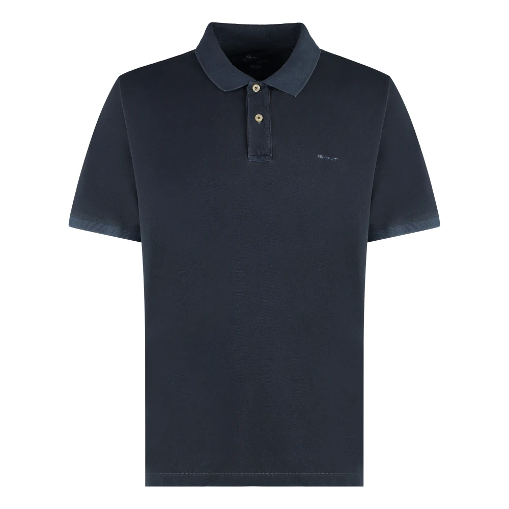 Gant Katoenen Polo Shirt met Ribboorden Blue Heren