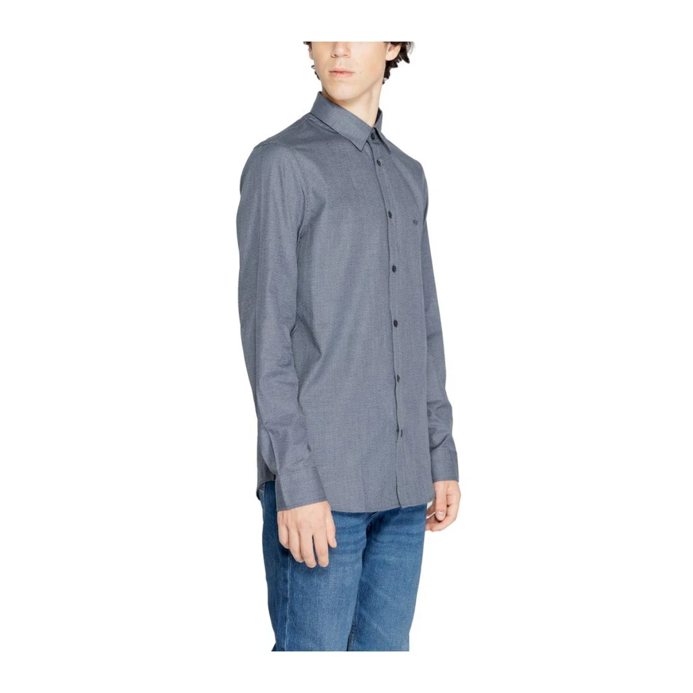 Armani Exchange Klassieke katoenen overhemd Blue Heren