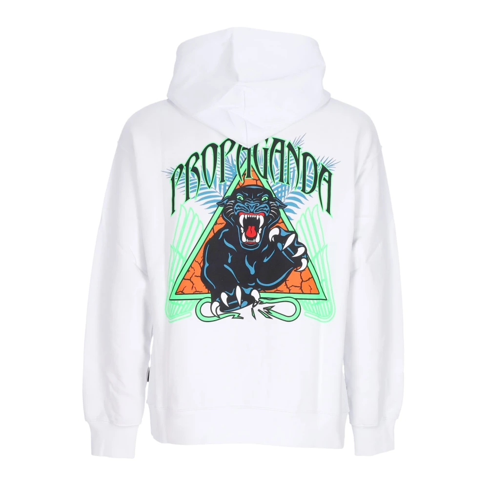 Propaganda Triangle Panther Lichtgewicht Hoodie Wit White Heren