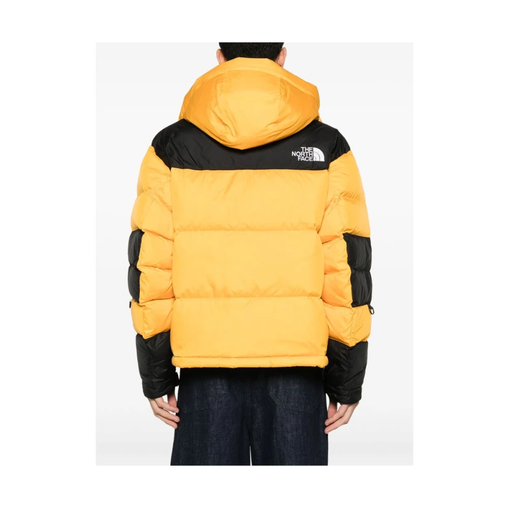 The North Face Geel Zwarte donsjas Geïsoleerd Winddicht Yellow Heren