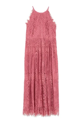 Flare Midi Spetsklänning