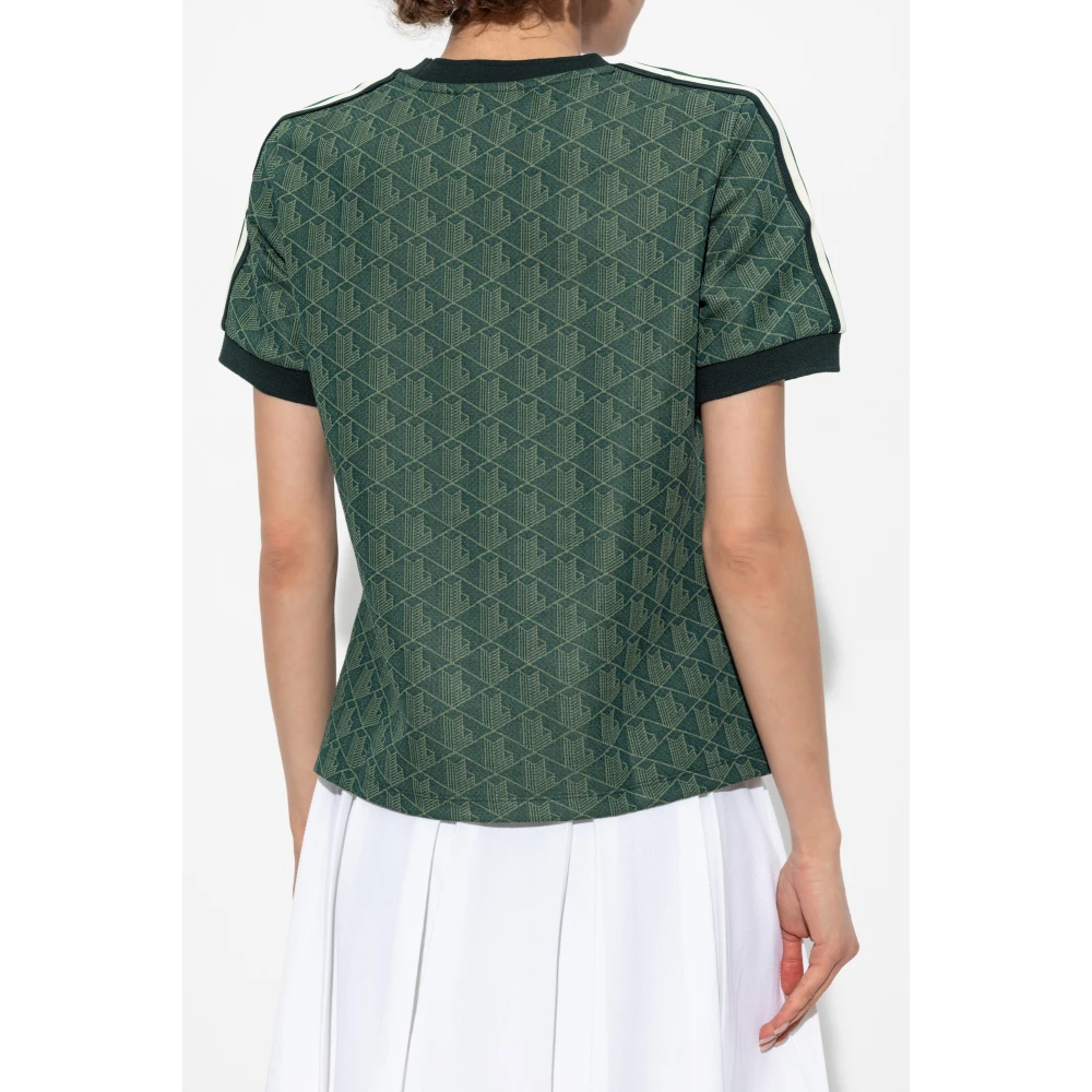 Lacoste T-shirt met monogram Green Dames