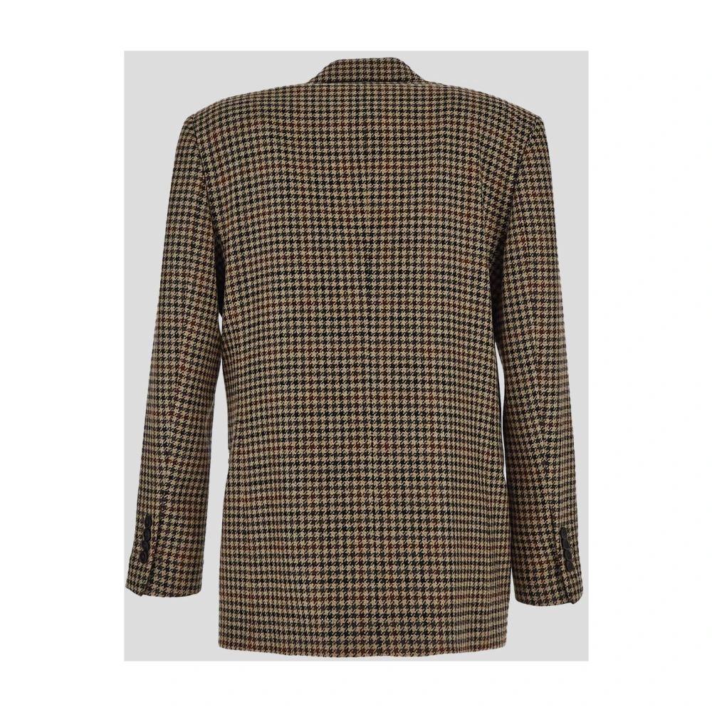 Lardini Dubbelrijige alpaca en nylon jas Beige Dames