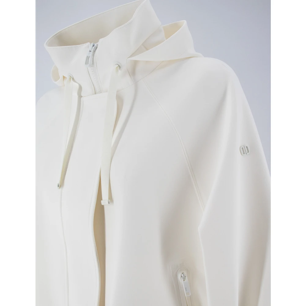 Duno Technische Stof Hoodie Jas White Dames