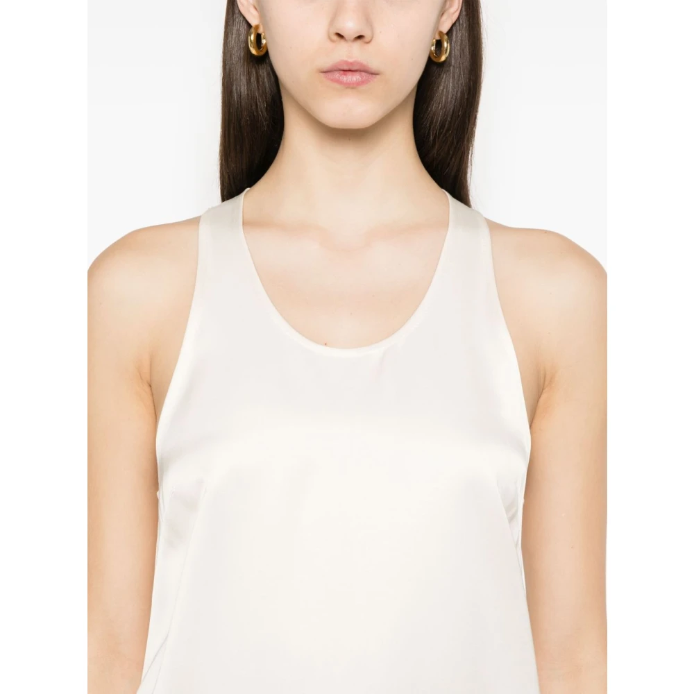 TotêMe Beige Scoop Neck Jurk Beige Dames