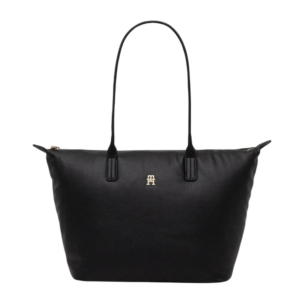 Tommy Hilfiger Women's Black Popette Soft Tote