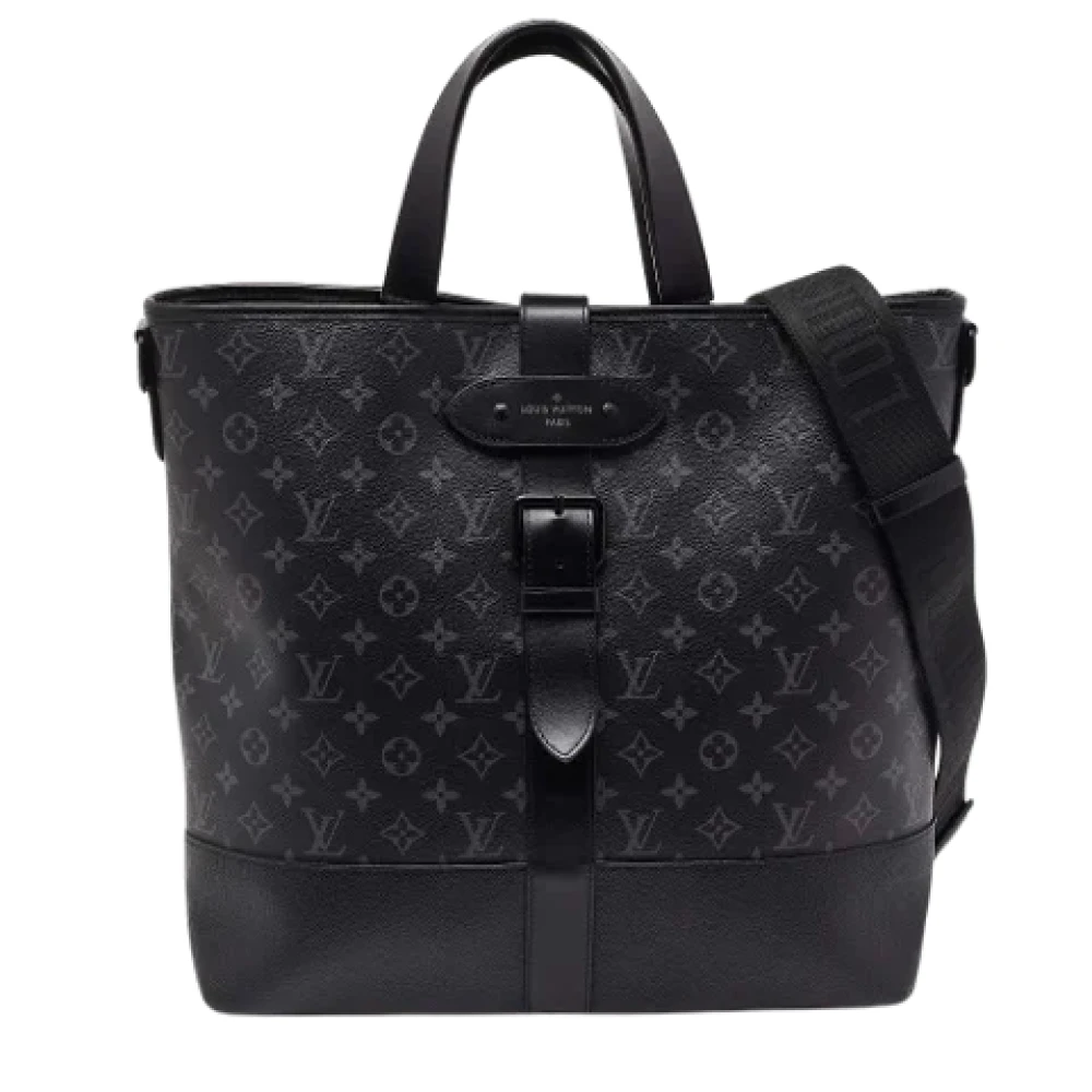 Louis Vuitton Vintage Pre-owned Coated canvas totes Black Heren