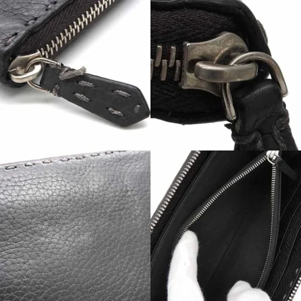 Fendi Vintage Pre-owned Leather wallets Gray Dames