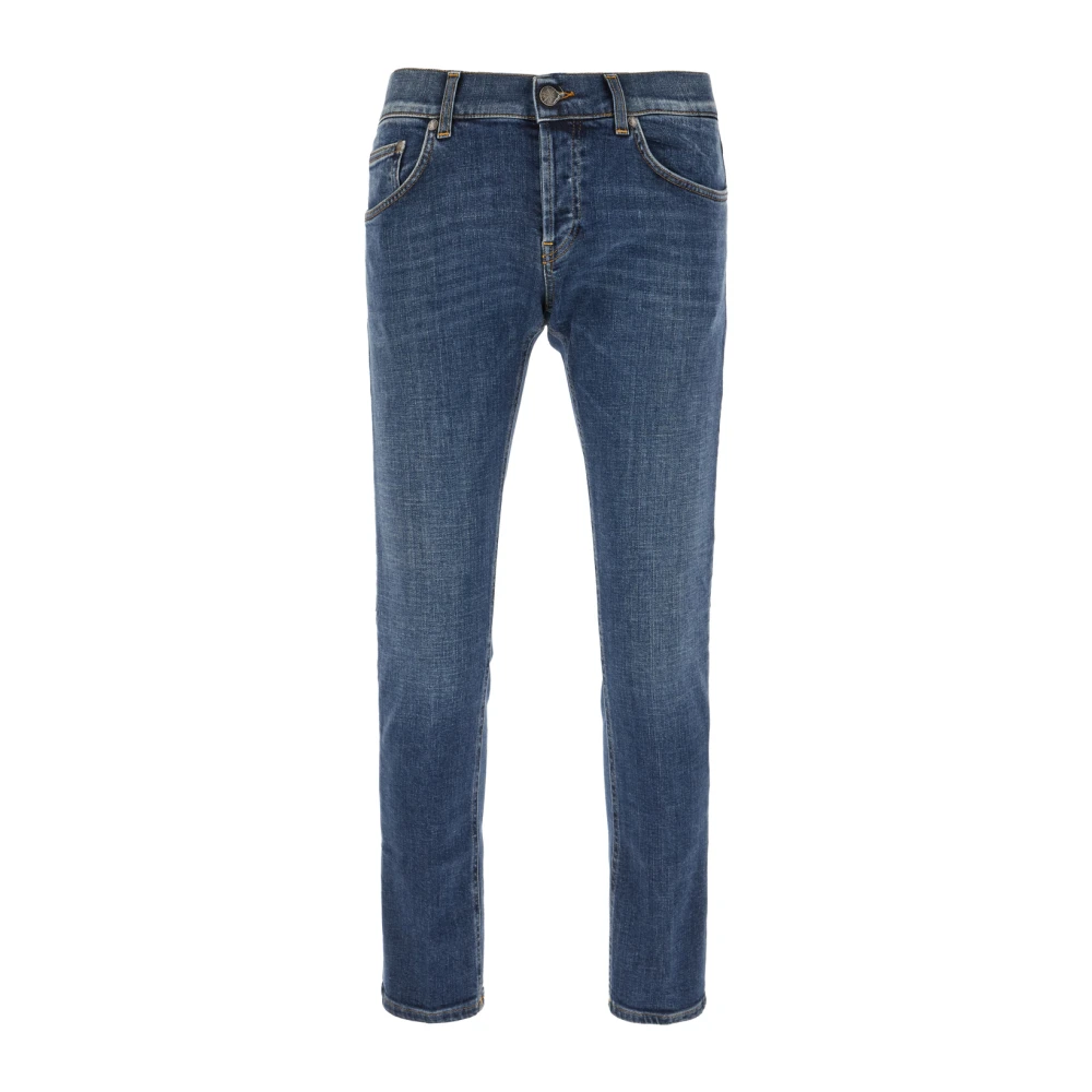Dondup Slim-Fit Katoenen Broek Blue Heren