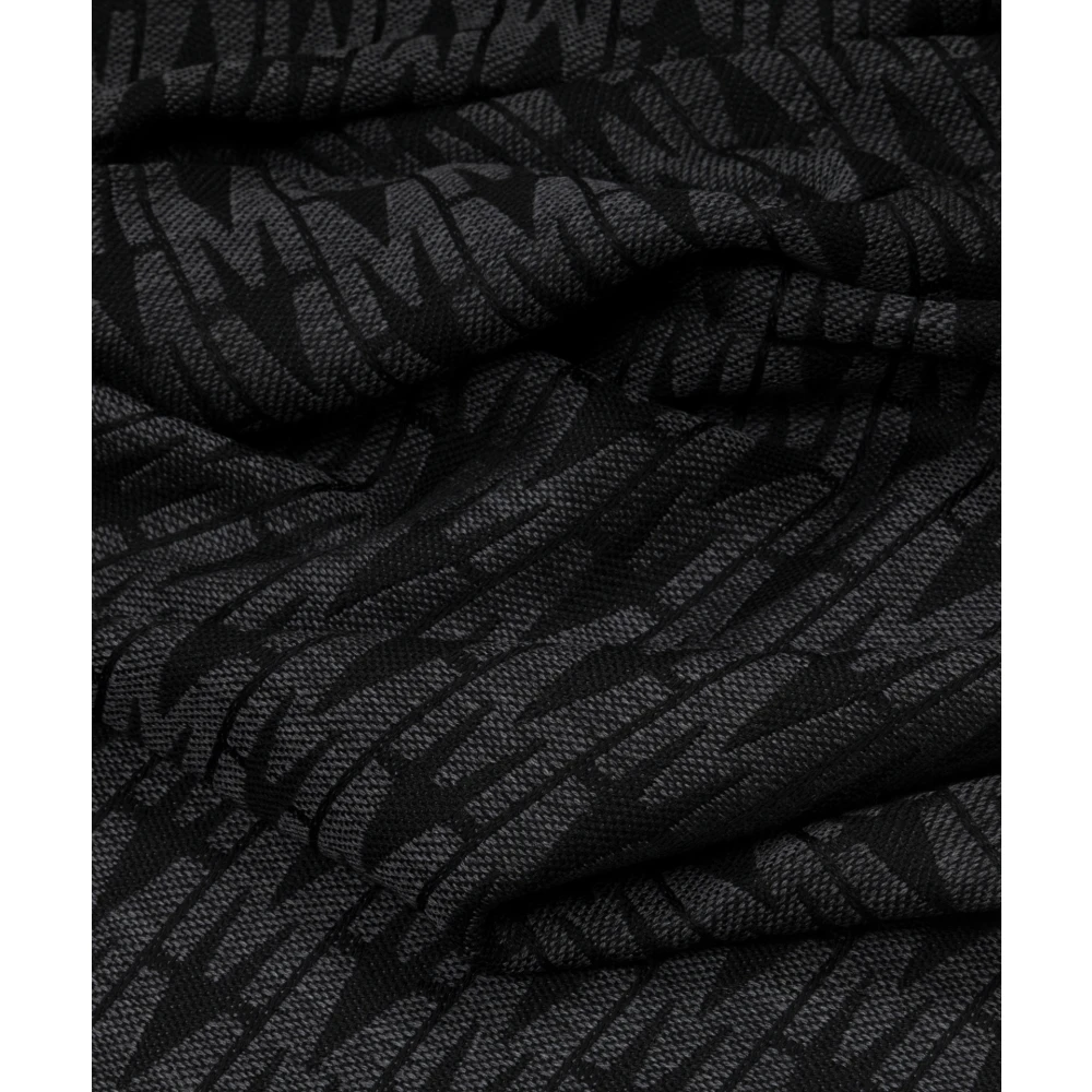 Moschino Wollen Sjaal met Logo Patroon Black Heren