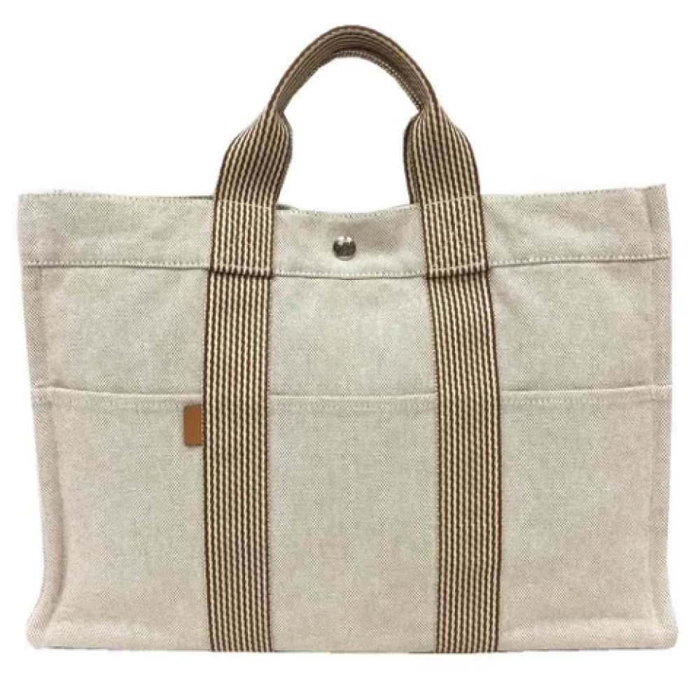 Hermès Vintage Pre-owned Canvas totes Beige Dames