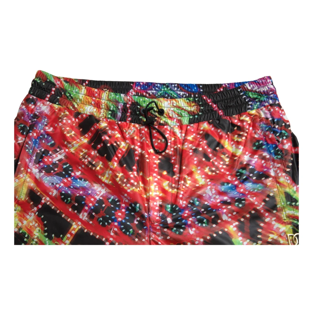 Dolce & Gabbana Multicolor Luminary Print Bermuda Shorts Multicolor Heren