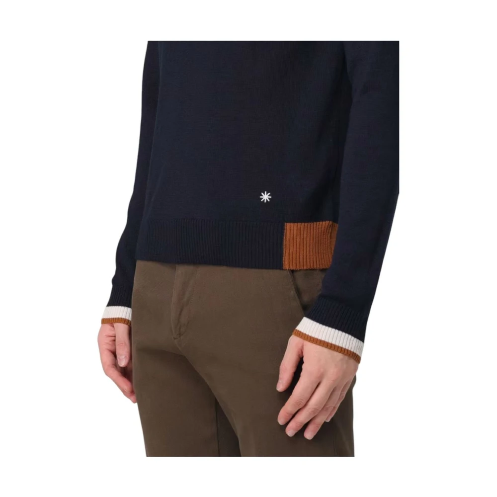 Manuel Ritz Trui met ronde hals Blue Heren