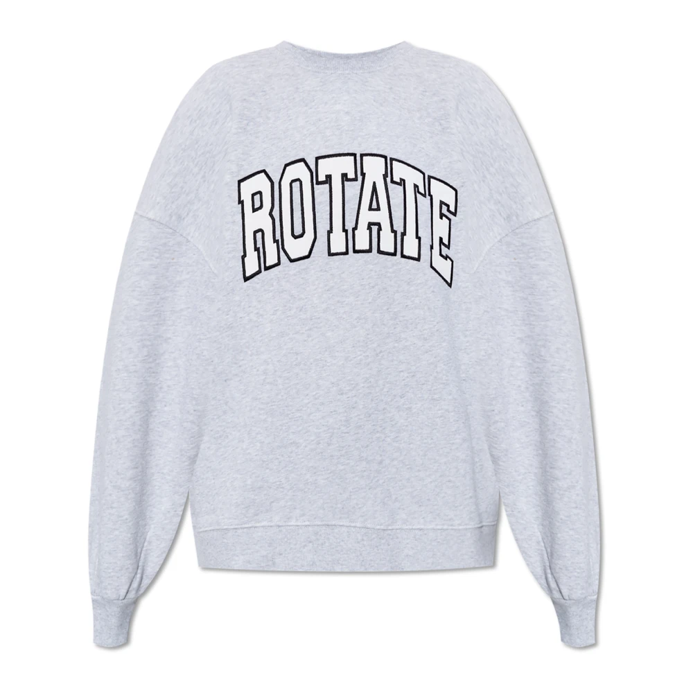 Rotate Birger Christensen Sweatshirt met logo Gray Dames