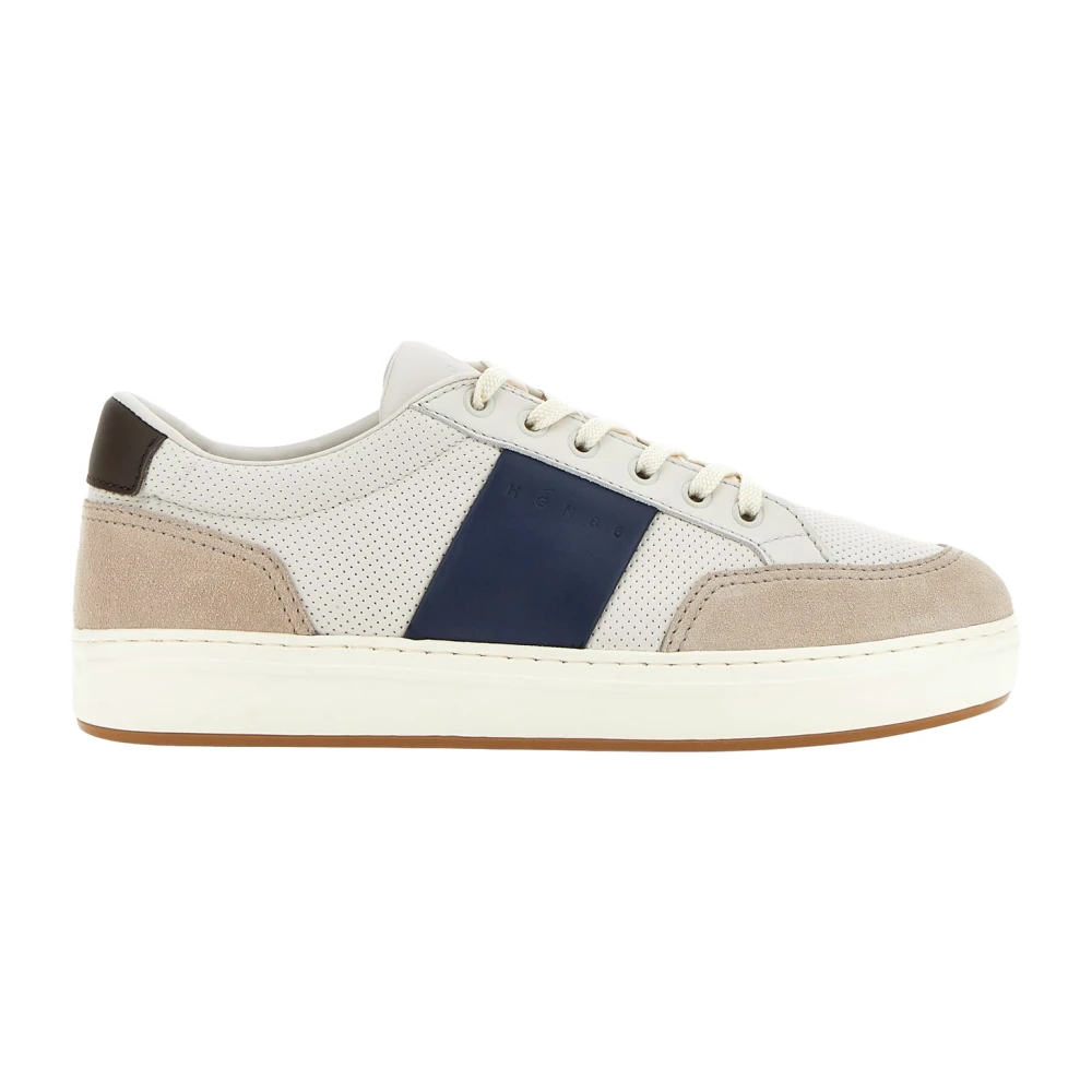 Hogan Witte Sneakers met Cassetta Fascia Heren Schoenen Veelkleurig Multicolor
